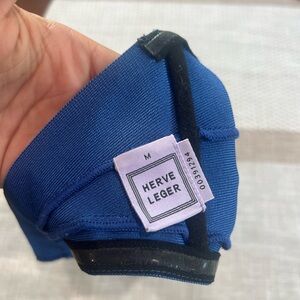 Herve Leger Medium Bikini Top Sapphire Blue Medium